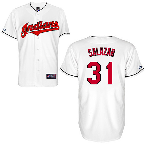 Danny Salazar #31 Youth Baseball Jersey-Cleveland Indians Authentic Home White Cool Base MLB Jersey